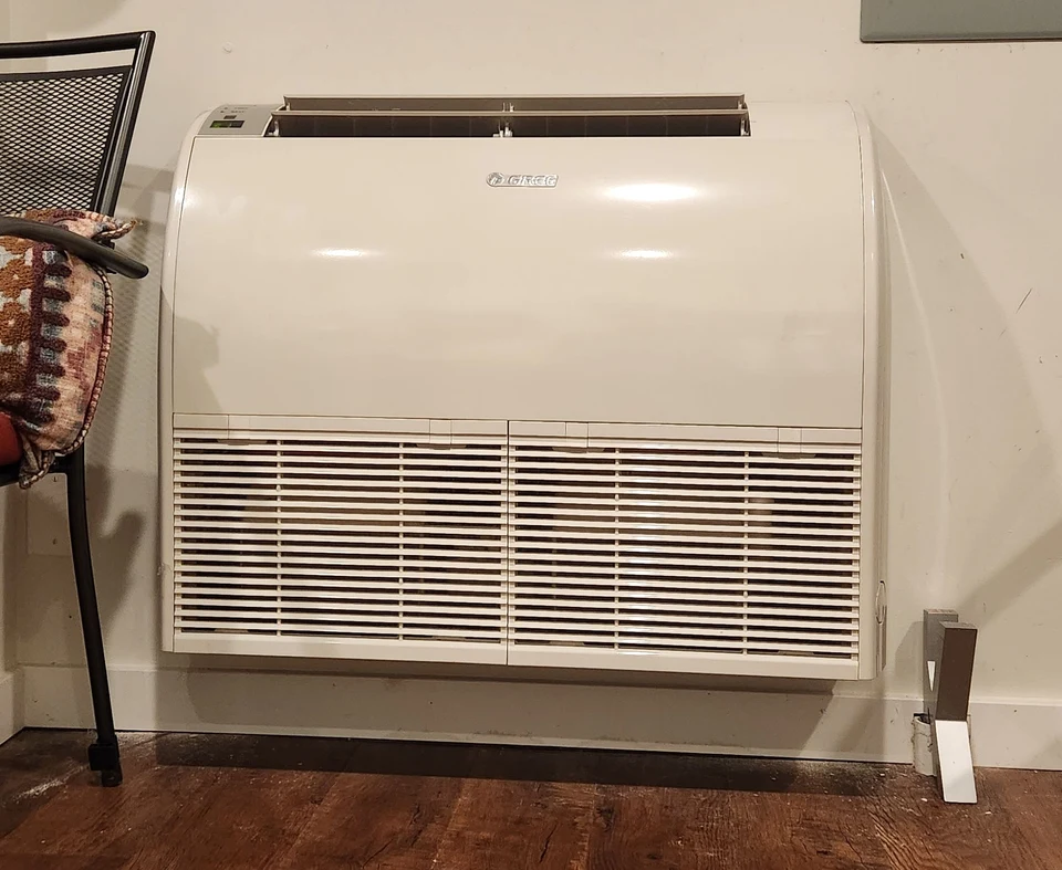 Low-mounted GREE indoor unit at the Issaquah project